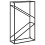 Leñero negro 60x25x100 cm Acero laminado en frío by , Firewood bags and holders - Ref: Foro24-864327, Price: 41,95 €, Discoun...