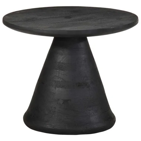 Mesa auxiliar madera maciza de mango negra Ø50x40 cm by , Side tables - Ref: Foro24-4017535, Price: 139,53 €, Discount: %
