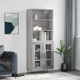 Aparador alto madera contrachapada gris sonoma 69,5x34x180 cm by , Sideboards - Ref: Foro24-3189315, Price: 137,07 €, Discoun...
