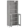Aparador alto madera contrachapada gris sonoma 69,5x34x180 cm de , Aparadores - Ref: Foro24-3189315, Precio: 136,86 €, Descue...
