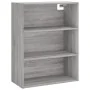 Aparador alto madera contrachapada gris sonoma 69,5x34x180 cm de , Aparadores - Ref: Foro24-3189315, Precio: 136,86 €, Descue...
