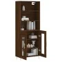 Aparador alto madera contrachapada marrón roble 69,5x34x180 cm by , Sideboards - Ref: Foro24-3189308, Price: 141,36 €, Discou...