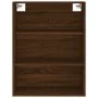 Aparador alto madera contrachapada marrón roble 69,5x34x180 cm by , Sideboards - Ref: Foro24-3189308, Price: 141,36 €, Discou...