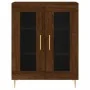 Aparador alto madera contrachapada marrón roble 69,5x34x180 cm by , Sideboards - Ref: Foro24-3189308, Price: 141,36 €, Discou...