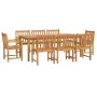 Juego de comedor de jardín 9 piezas madera maciza de acacia by , Garden sets - Ref: Foro24-3206280, Price: 977,52 €, Discount: %