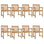 Juego de comedor de jardín 9 piezas madera maciza de acacia by , Garden sets - Ref: Foro24-3206280, Price: 977,52 €, Discount: %