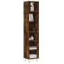 Aparador alto contrachapada roble ahumado 34,5x32,5x180 cm de , Aparadores - Ref: Foro24-3189826, Precio: 77,82 €, Descuento: %