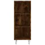Aparador alto contrachapada roble ahumado 34,5x32,5x180 cm de , Aparadores - Ref: Foro24-3189826, Precio: 77,82 €, Descuento: %
