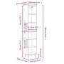 Aparador alto contrachapada roble ahumado 34,5x32,5x180 cm de , Aparadores - Ref: Foro24-3189826, Precio: 77,82 €, Descuento: %