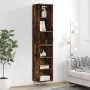 Aparador alto contrachapada roble ahumado 34,5x32,5x180 cm de , Aparadores - Ref: Foro24-3189818, Precio: 75,08 €, Descuento: %