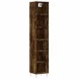 Aparador alto contrachapada roble ahumado 34,5x32,5x180 cm de , Aparadores - Ref: Foro24-3189818, Precio: 75,08 €, Descuento: %