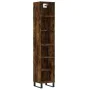 Aparador alto contrachapada roble ahumado 34,5x32,5x180 cm by , Sideboards - Ref: Foro24-3189858, Price: 80,07 €, Discount: %