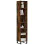 Aparador alto contrachapada roble ahumado 34,5x32,5x180 cm by , Sideboards - Ref: Foro24-3189858, Price: 80,07 €, Discount: %