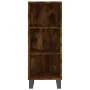 Aparador alto contrachapada roble ahumado 34,5x32,5x180 cm by , Sideboards - Ref: Foro24-3189858, Price: 80,07 €, Discount: %