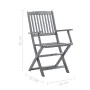 Sillas de jardín plegables 8 uds y cojines madera maciza acacia von , Gartenstühle - Ref: Foro24-3078275, Preis: 366,79 €, Ra...