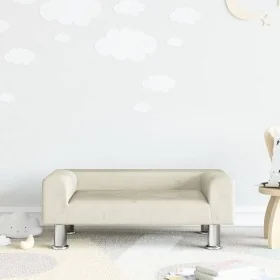 Sofá para niños de terciopelo crema 70x45x26,5 cm by , Baby and Toddler Furniture - Ref: Foro24-3196335, Price: 67,71 €, Disc...