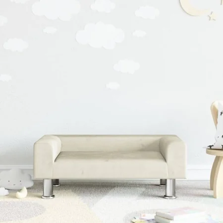 Sofá para niños de terciopelo crema 70x45x26,5 cm de , Mobiliario para bebés y niños pequeños - Ref: Foro24-3196335, Precio: ...