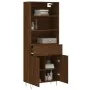 Aparador alto madera contrachapada marrón roble 69,5x34x180 cm von , Sideboards - Ref: Foro24-3200552, Preis: 145,56 €, Rabat...