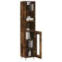 Aparador de madera contrachapada roble ahumado 34,5x34x180 cm by , Sideboards - Ref: Foro24-3189866, Price: 85,09 €, Discount: %