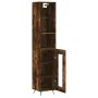 Aparador de madera contrachapada roble ahumado 34,5x34x180 cm by , Sideboards - Ref: Foro24-3189866, Price: 85,09 €, Discount: %