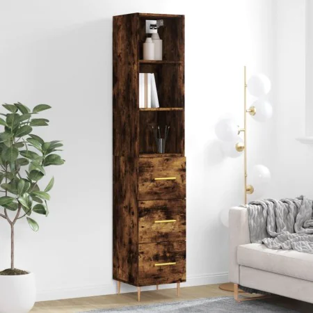 Aparador de madera contrachapada roble ahumado 34,5x34x180 cm von , Sideboards - Ref: Foro24-3189690, Preis: 97,74 €, Rabatt: %