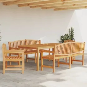 Juego de comedor para jardín 5 piezas madera maciza de teca von , Gartensets - Ref: Foro24-3157948, Preis: 1,00 €, Rabatt: %