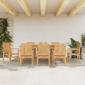 Sillas de jardín apilables 8 uds madera de teca 56,5x57,5x91 cm by , Garden chairs - Ref: Foro24-3157903, Price: 1,00 €, Disc...