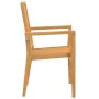 Sillas de jardín apilables 8 uds madera de teca 56,5x57,5x91 cm de , Sillas de jardín - Ref: Foro24-3157903, Precio: 1,00 €, ...