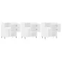 Aparadores 3 uds madera contrachapada blanco brillo de , Aparadores - Ref: Foro24-3190143, Precio: 193,59 €, Descuento: %