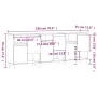 Aparadores 3 uds madera contrachapada marrón roble by , Sideboards - Ref: Foro24-3190148, Price: 186,65 €, Discount: %