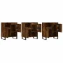 Aparadores 3 uds madera contrachapada roble ahumado de , Aparadores - Ref: Foro24-3190162, Precio: 191,82 €, Descuento: %