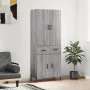 Aparador alto madera contrachapada gris sonoma 69,5x34x180 cm de , Aparadores - Ref: Foro24-3198159, Precio: 170,56 €, Descue...