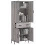 Aparador alto madera contrachapada gris sonoma 69,5x34x180 cm de , Aparadores - Ref: Foro24-3198159, Precio: 170,56 €, Descue...