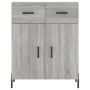 Aparador alto madera contrachapada gris sonoma 69,5x34x180 cm de , Aparadores - Ref: Foro24-3198159, Precio: 170,56 €, Descue...