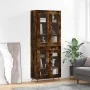 Aparador alto madera contrachapada roble ahumado 69,5x34x180 cm by , Sideboards - Ref: Foro24-3198254, Price: 154,25 €, Disco...
