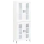 Aparador alto madera contrachapada blanco 69,5x34x180 cm by , Sideboards - Ref: Foro24-3198289, Price: 189,75 €, Discount: %