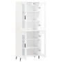 Aparador alto madera contrachapada blanco 69,5x34x180 cm by , Sideboards - Ref: Foro24-3198289, Price: 189,75 €, Discount: %