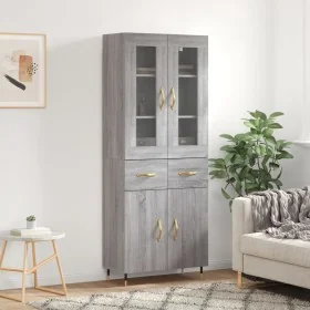 Aparador alto madera contrachapada gris sonoma 69,5x34x180 cm von , Sideboards - Ref: Foro24-3198519, Preis: 159,49 €, Rabatt: %