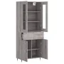 Aparador alto madera contrachapada gris sonoma 69,5x34x180 cm by , Sideboards - Ref: Foro24-3198519, Price: 159,48 €, Discoun...