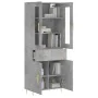 Aparador alto madera contrachapada gris hormigón 69,5x34x180 cm de , Aparadores - Ref: Foro24-3198525, Precio: 161,23 €, Desc...