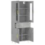 Aparador alto madera contrachapada gris hormigón 69,5x34x180 cm de , Aparadores - Ref: Foro24-3198525, Precio: 161,23 €, Desc...