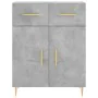 Aparador alto madera contrachapada gris hormigón 69,5x34x180 cm de , Aparadores - Ref: Foro24-3198525, Precio: 161,23 €, Desc...