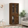 Aparador alto madera contrachapada marrón roble 69,5x34x180 cm by , Sideboards - Ref: Foro24-3198592, Price: 177,01 €, Discou...