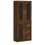 Aparador alto madera contrachapada marrón roble 69,5x34x180 cm by , Sideboards - Ref: Foro24-3198592, Price: 177,01 €, Discou...