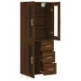 Aparador alto madera contrachapada marrón roble 69,5x34x180 cm by , Sideboards - Ref: Foro24-3198592, Price: 177,01 €, Discou...