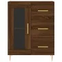 Aparador alto madera contrachapada marrón roble 69,5x34x180 cm by , Sideboards - Ref: Foro24-3198592, Price: 177,01 €, Discou...