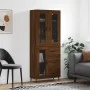 Aparador alto madera contrachapada marrón roble 69,5x34x180 cm by , Sideboards - Ref: Foro24-3198616, Price: 176,28 €, Discou...