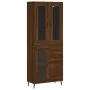 Aparador alto madera contrachapada marrón roble 69,5x34x180 cm by , Sideboards - Ref: Foro24-3198616, Price: 176,28 €, Discou...