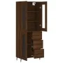 Aparador alto madera contrachapada marrón roble 69,5x34x180 cm by , Sideboards - Ref: Foro24-3198616, Price: 176,28 €, Discou...