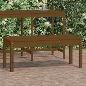 Garden bench solid pine wood honey brown 109x44x45 cm by vidaXL, garden benches - Ref: Foro24-824007, Price: 53,03 €, Discoun...